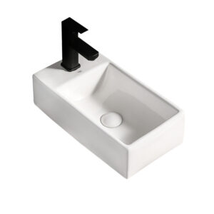 BPS-koupelny Keramické umyvadlo na desku HYD-LY-WH-460 25x46 cm