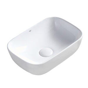BPS-koupelny Keramické umyvadlo na desku HYD-MO-WH-370 37x25 cm