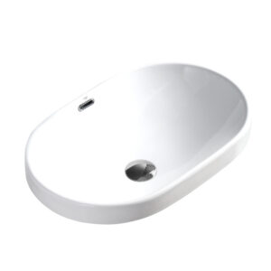 BPS-koupelny Keramické umyvadlo na desku HYD-NL-WH-590 59x40