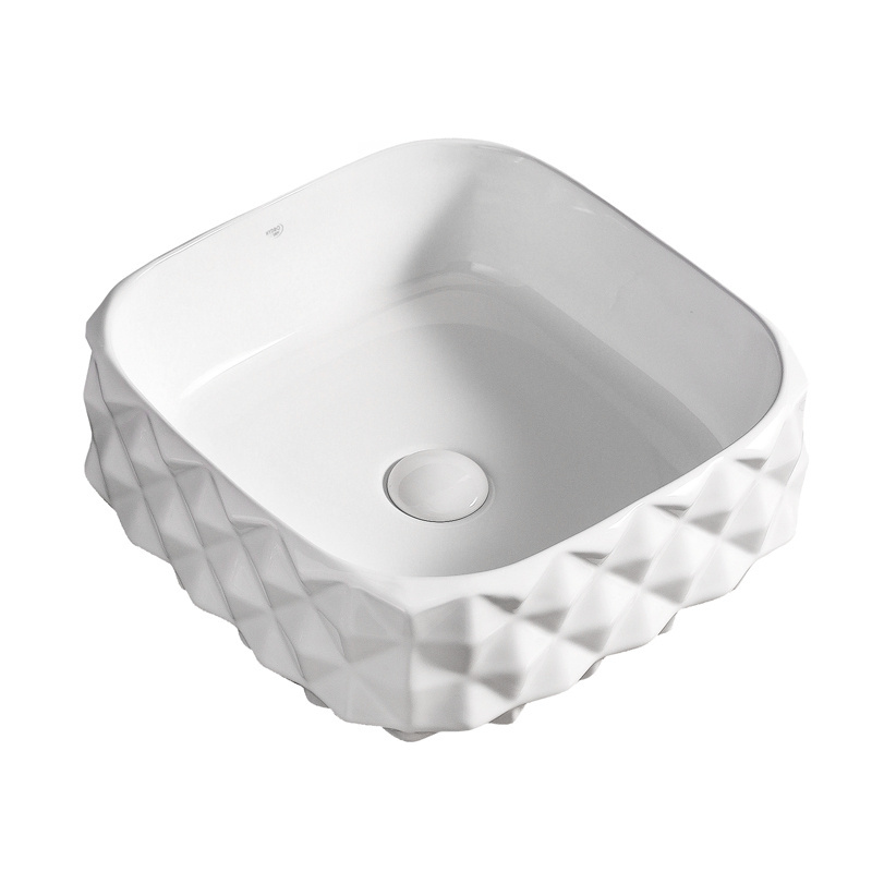 BPS-koupelny Keramické umyvadlo na desku HYD-PL-WH-400 50x31 cm