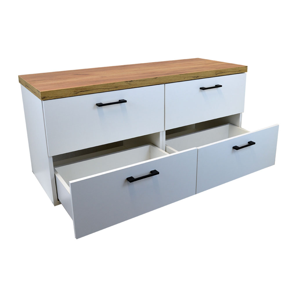 BPS-koupelny Koupelnová skříňka pod deskové umyvadlo Agria 120-HD - bílá - Obrázek 2