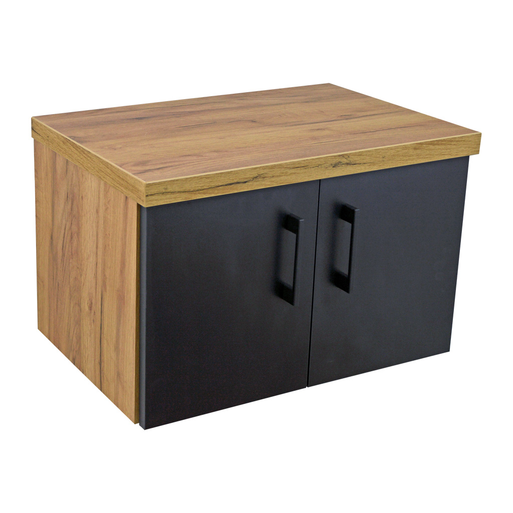 BPS-koupelny Koupelnová skříňka pod deskové umyvadlo Agria II GOB 60-HD - zlatý dub/černá - Obrázek 2