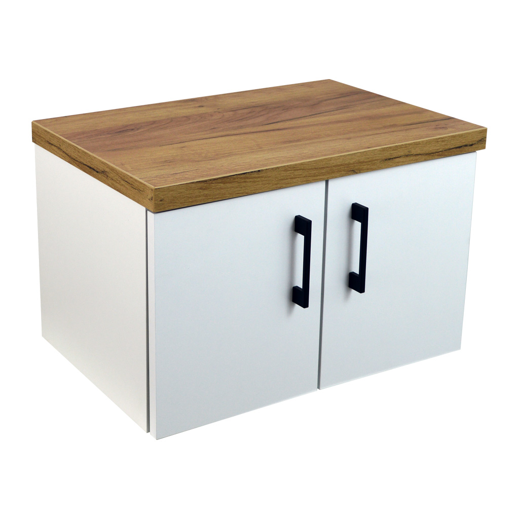 BPS-koupelny Koupelnová skříňka pod deskové umyvadlo Agria II W 60-HD - bílá/zlatý dub - Obrázek 2