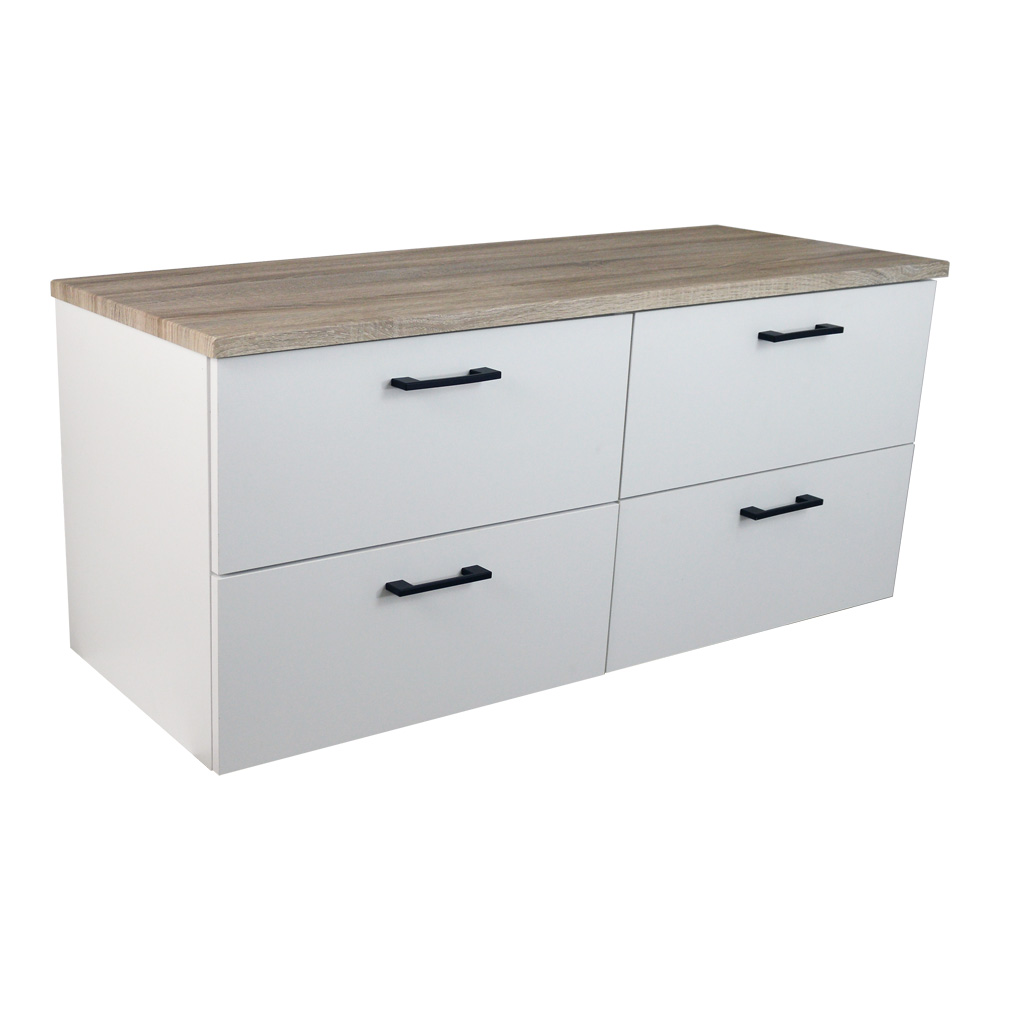 BPS-koupelny Koupelnová skříňka pod deskové umyvadlo Agria NEW W 120-HD - bílá/dub sonoma - Obrázek 2