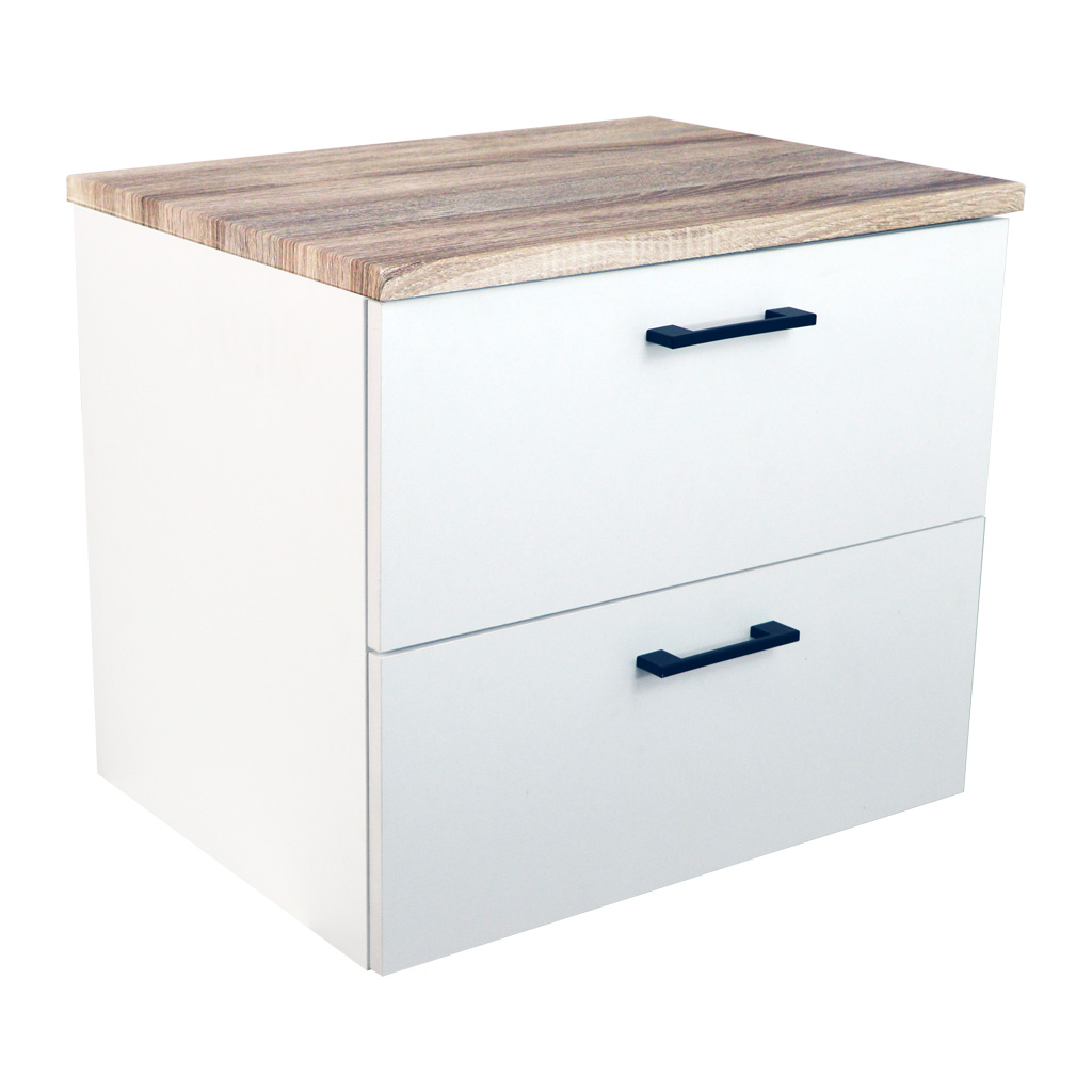 BPS-koupelny Koupelnová skříňka pod deskové umyvadlo Agria NEW W 60-HD - bílá/dub sonoma - Obrázek 2