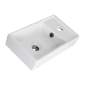 BPS-koupelny Nábytkové keramické umyvadlo Faro U 40 P/L (40x22x8 cm)