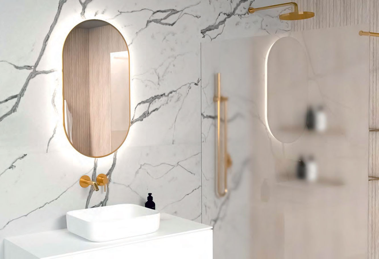Rozměry (cm): 50x90 - (Nikoletta LED 19/50 BLACK)