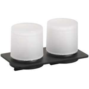 Bemeta Design ORGANIC BLACK: Dávkovač mýdla dvojitý