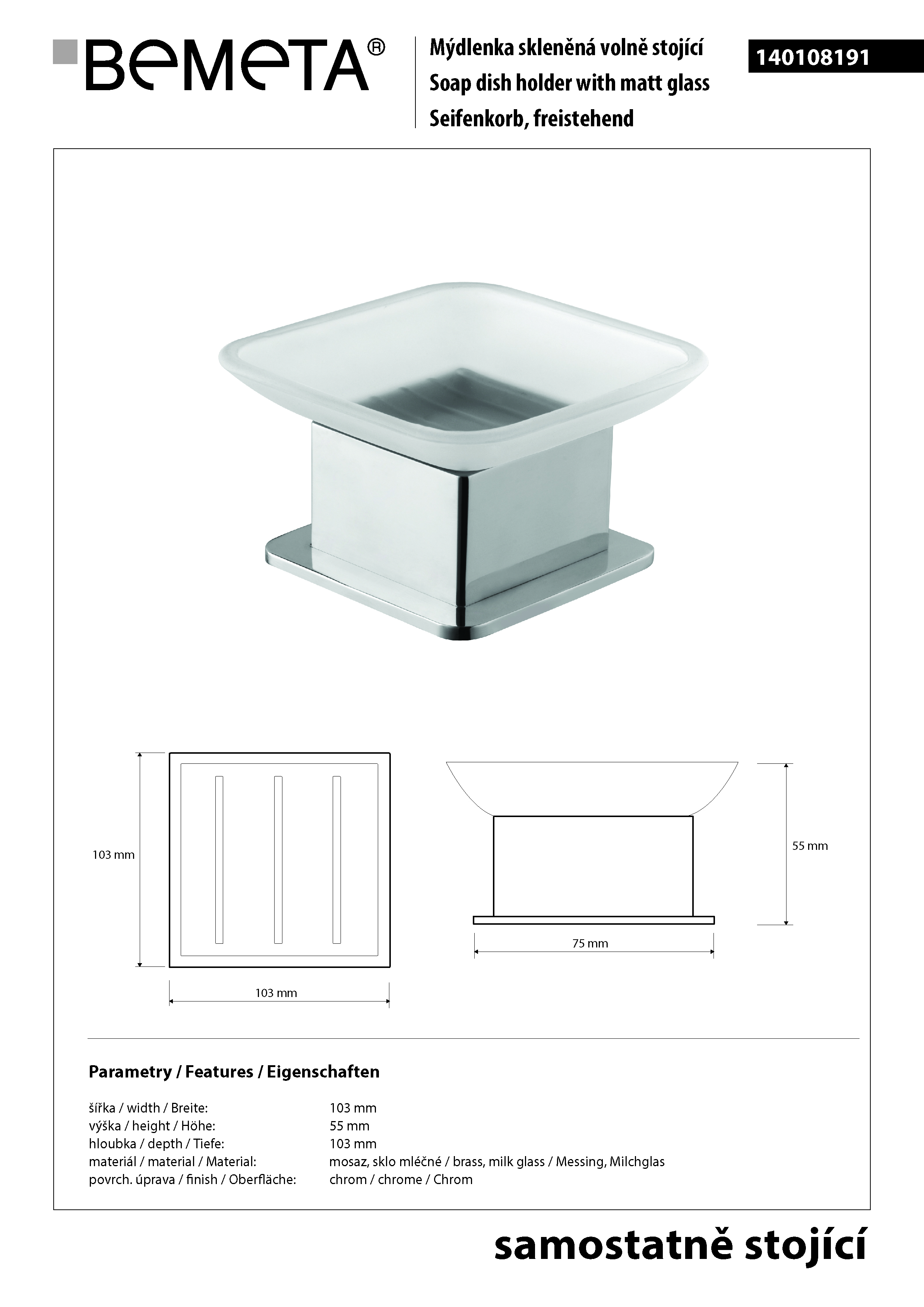 Bemeta Design PLAZA: Mýdlenka na postavení - 140108191 - Obrázek 2