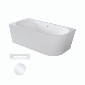 Besco Akrylátová volně stojící rohová vana Zoya 150x75 (170x80) bílá Rozměry (cm): 150x75
