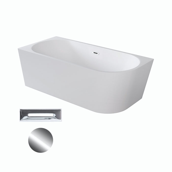 Besco Akrylátová volně stojící rohová vana Zoya 150x75 (170x80) bílá Rozměry (cm): 150x75