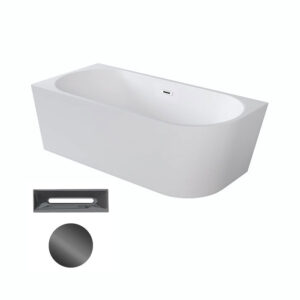 Besco Akrylátová volně stojící rohová vana Zoya 150x75 (170x80) bílá Rozměry (cm): 150x75