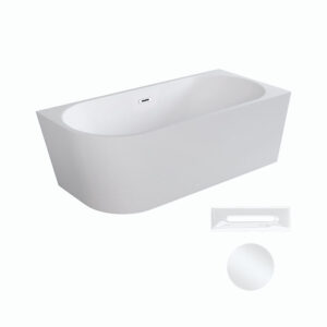 Besco Akrylátová volně stojící rohová vana Zoya 150x75 (170x80) bílá Rozměry (cm): 170x80