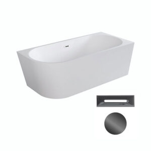 Besco Akrylátová volně stojící rohová vana Zoya 150x75 (170x80) bílá Rozměry (cm): 170x80