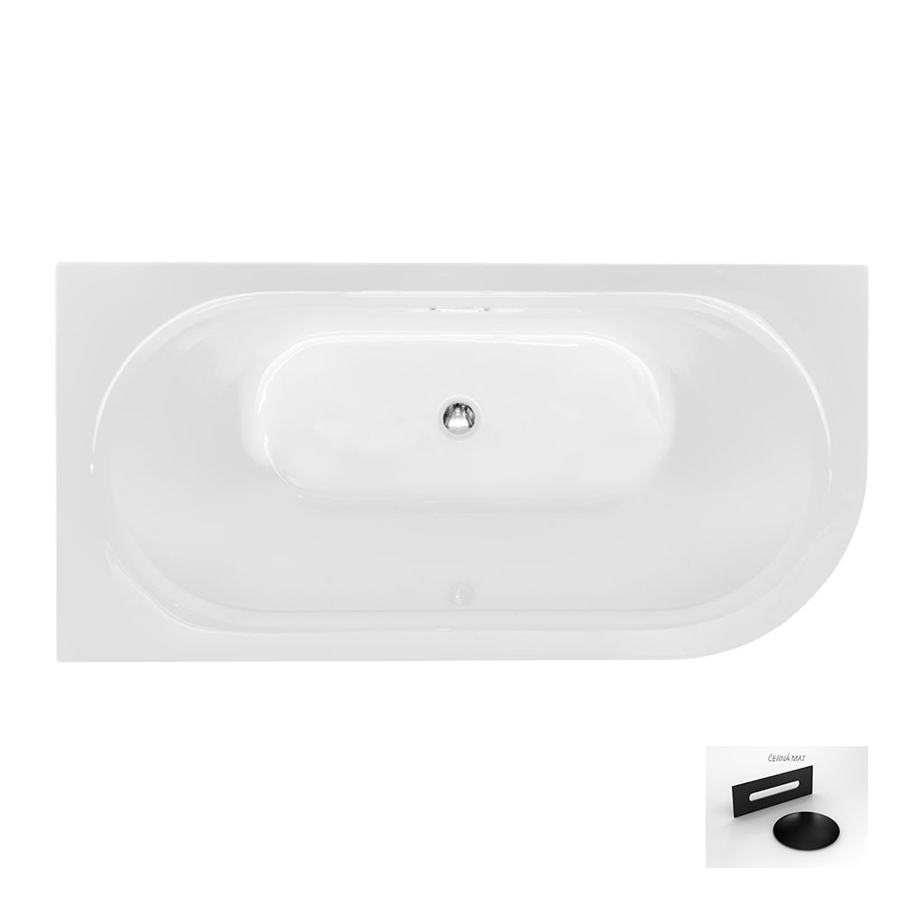 Besco Akrylátová volně stojící vana Avita A-Line BW CC/SP 150x75 (160x75