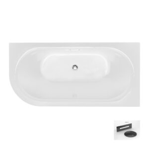 Besco Akrylátová volně stojící vana Avita A-Line BW CC/SP 150x75 (160x75