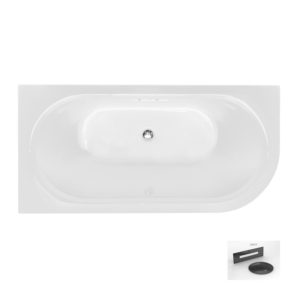 Besco Akrylátová volně stojící vana Avita A-Line Glam Z CC/SP 150x75 (160x75