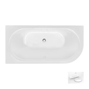 Besco Akrylátová volně stojící vana Avita A-Line Glam Z CC/SP 150x75 (160x75