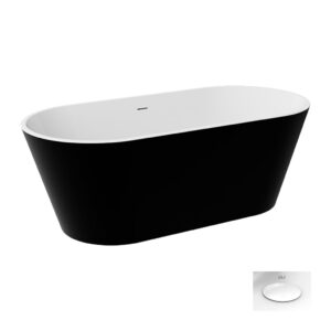Besco Akrylátová volně stojící vana Deeva BW Matt 150x75 (170x80