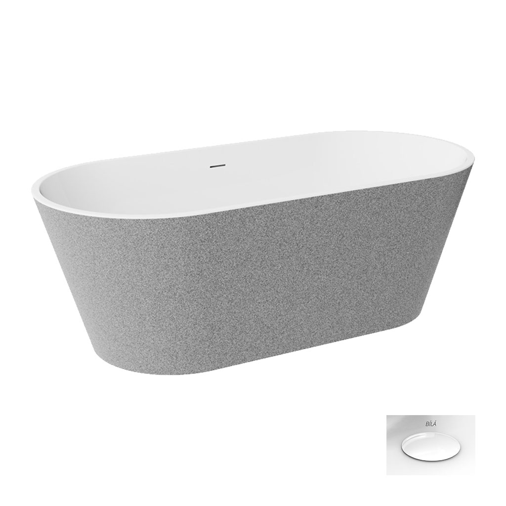 Besco Akrylátová volně stojící vana Deeva Glam S 150x75 (170x80