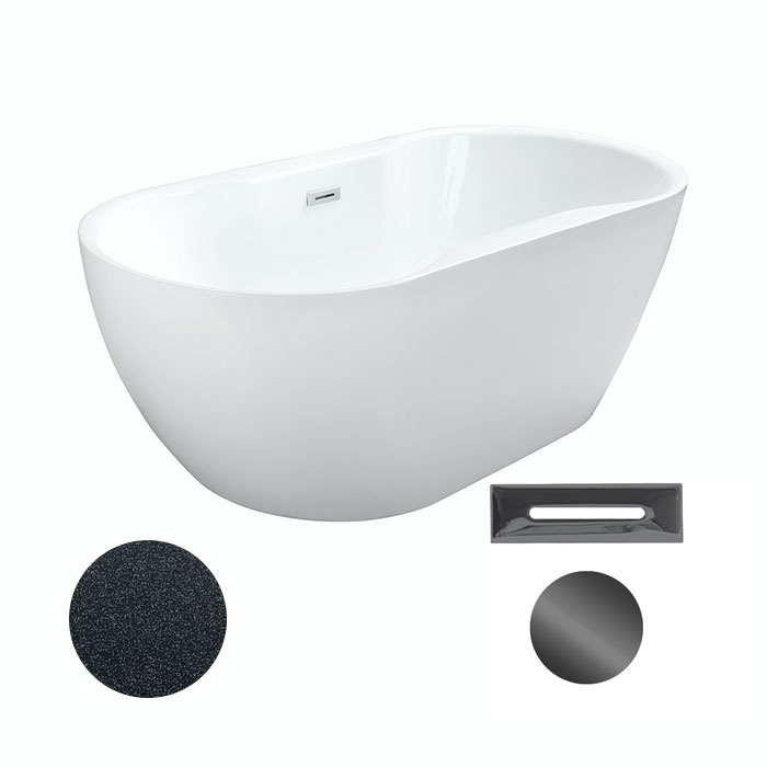 Besco Akrylátová volně stojící vana Navia Glam G 140x75 (150x80