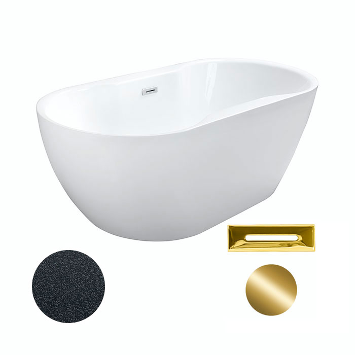 Besco Akrylátová volně stojící vana Navia Glam G 140x75 (150x80