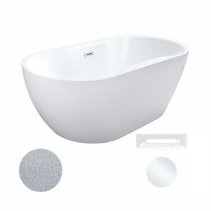 Besco Akrylátová volně stojící vana Navia Glam S 140x75 (150x80