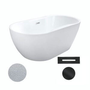 Besco Akrylátová volně stojící vana Navia Glam S 140x75 (150x80