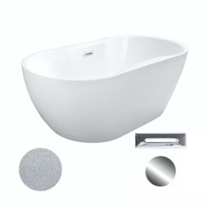 Besco Akrylátová volně stojící vana Navia Glam S 140x75 (150x80