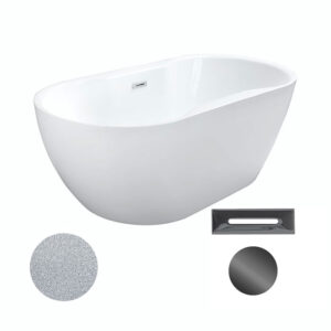 Besco Akrylátová volně stojící vana Navia Glam S 140x75 (150x80