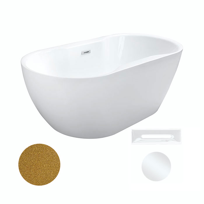 Besco Akrylátová volně stojící vana Navia Glam Z 140x75 (150x80