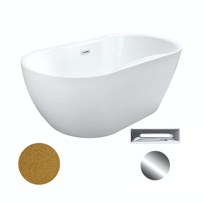 Besco Akrylátová volně stojící vana Navia Glam Z 140x75 (150x80