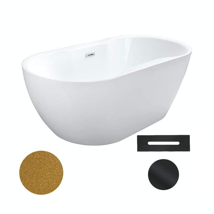 Besco Akrylátová volně stojící vana Navia Glam Z 140x75 (150x80