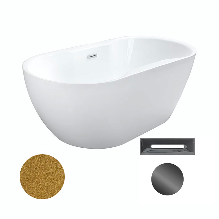 Besco Akrylátová volně stojící vana Navia Glam Z 140x75 (150x80