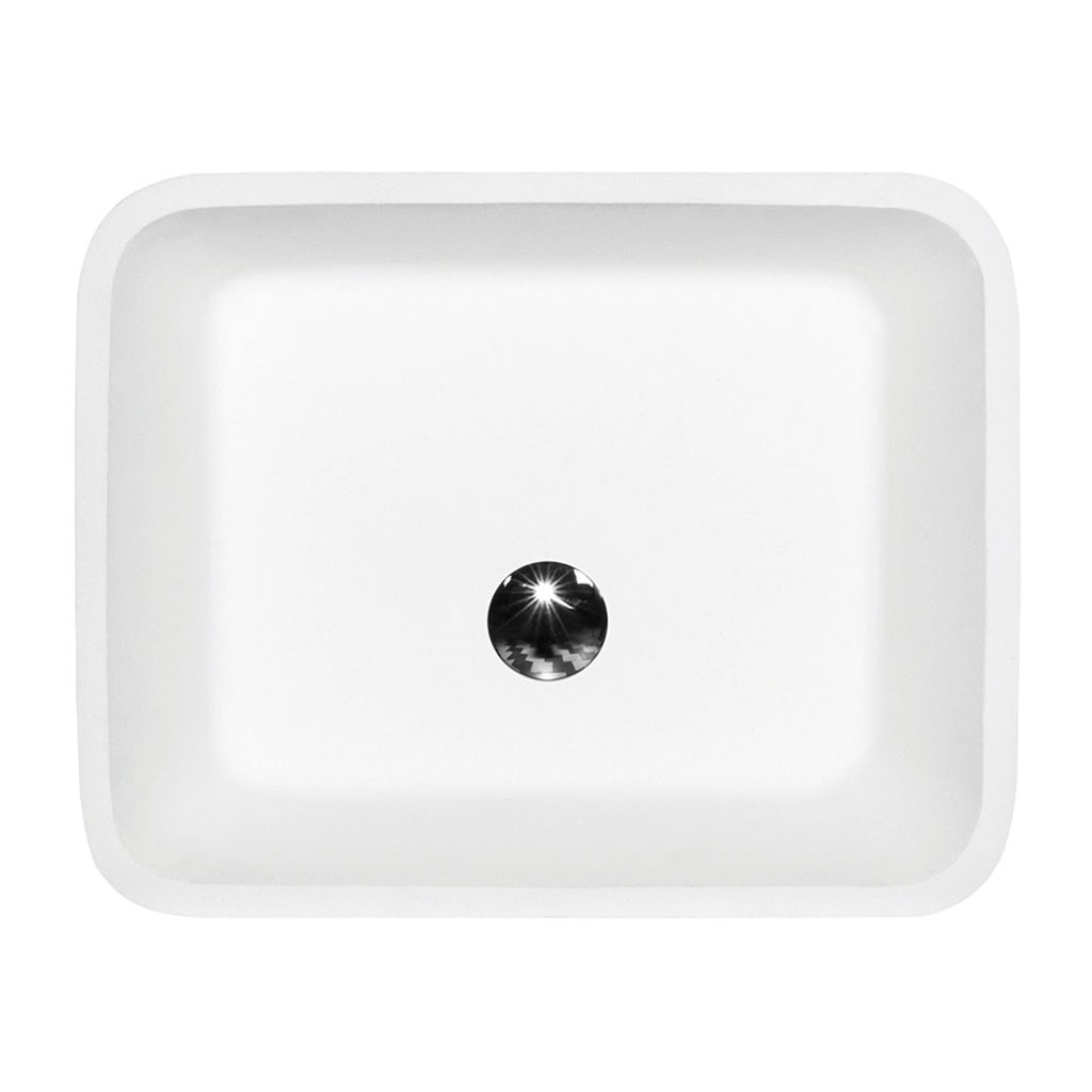 Besco Deskové umyvadlo z litého mramoru Assos Glam S UM D 52x41x15 cm - Obrázek 2