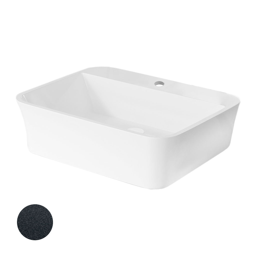 Besco Deskové umyvadlo z litého mramoru Assos S-Line Glam G UM D-OPB 51x41x15 cm