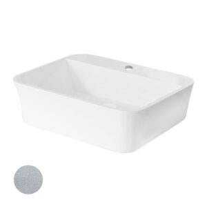 Besco Deskové umyvadlo z litého mramoru Assos S-Line Glam S UM D-OPB 51x41x15 cm