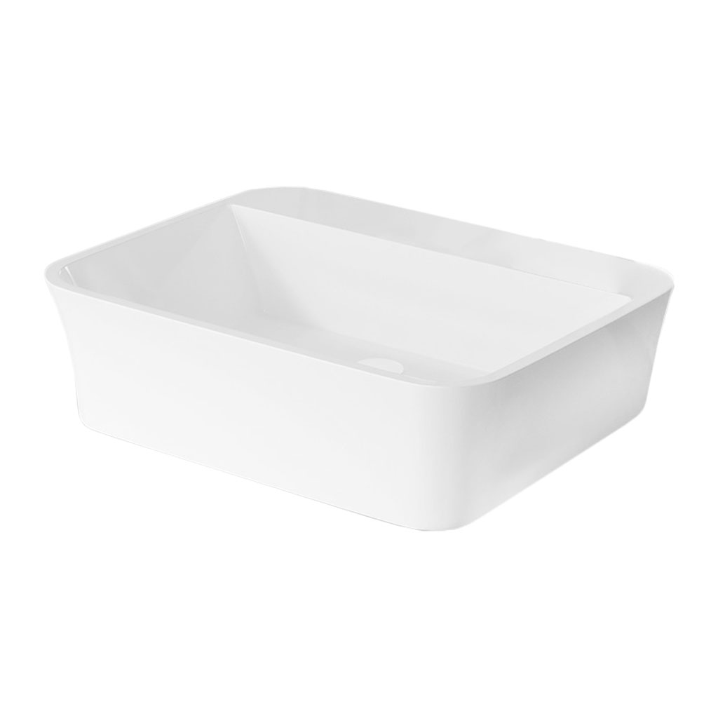 Besco Deskové umyvadlo z litého mramoru Assos S-Line UM D 51x41x15 cm