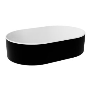 Besco Deskové umyvadlo z litého mramoru Lova BW UM D 53x34 cm
