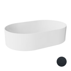 Besco Deskové umyvadlo z litého mramoru Lova Glam G UM D 53x34 cm