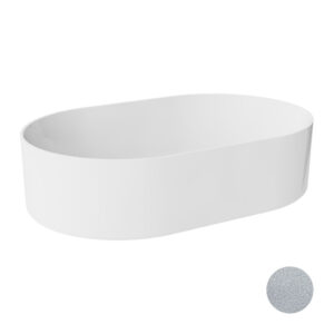 Besco Deskové umyvadlo z litého mramoru Lova Glam S UM D 53x34 cm