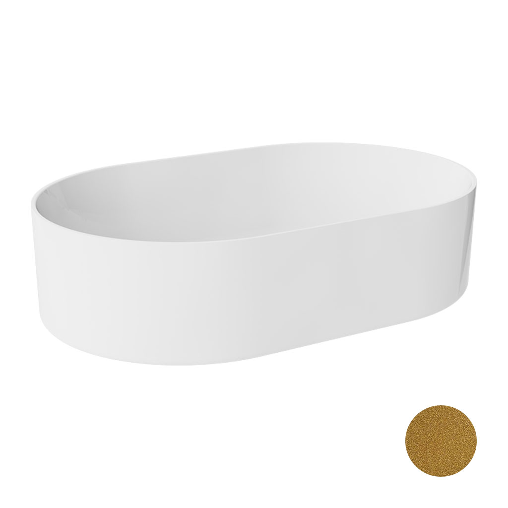 Besco Deskové umyvadlo z litého mramoru Lova Glam Z UM D 53x34 cm