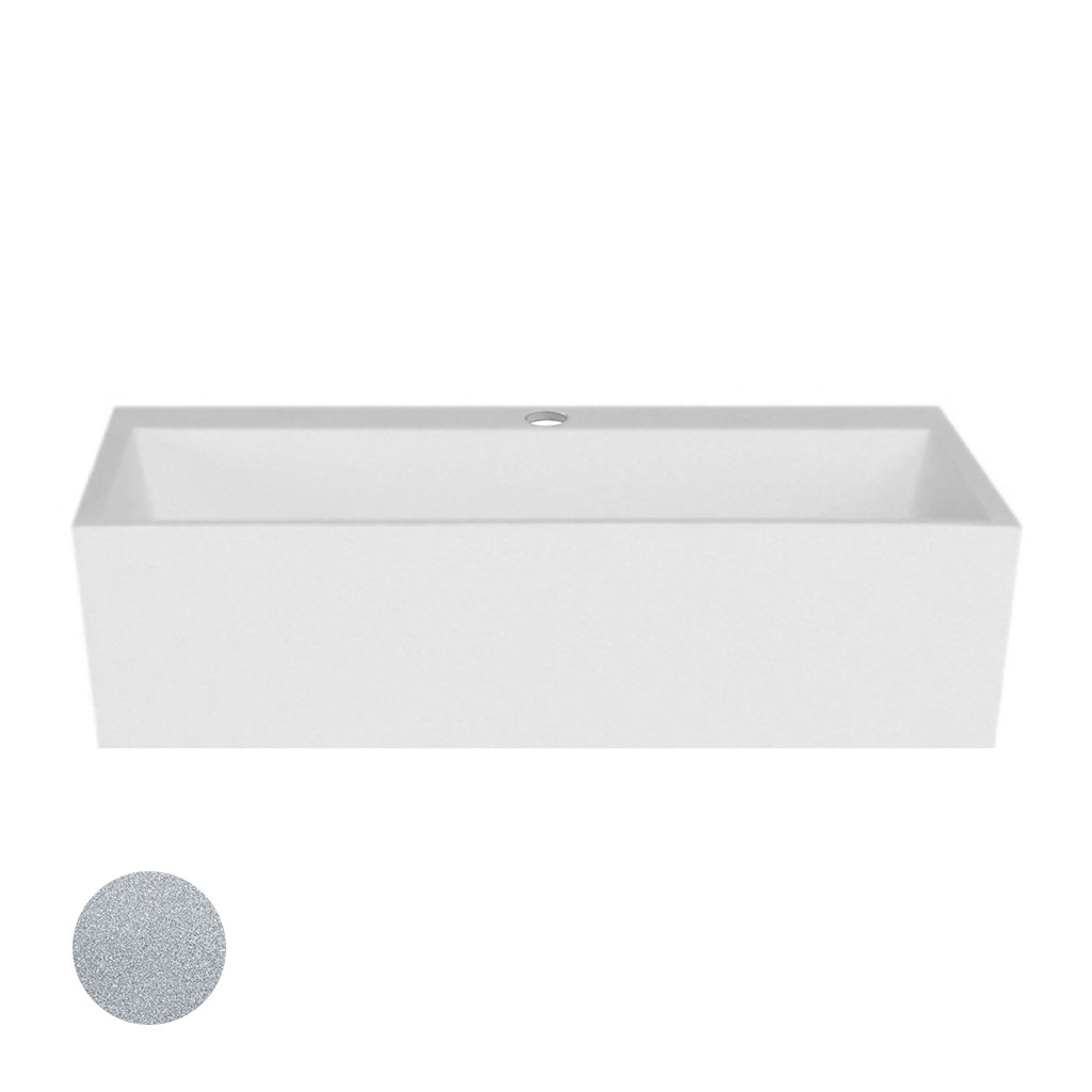 Besco Deskové umyvadlo z litého mramoru Vera Glam S UM D-OPB 50x42x15 cm