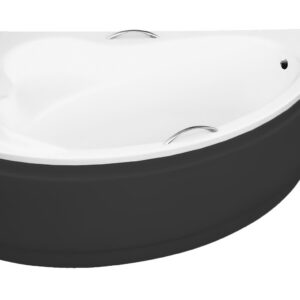 Besco Krycí panel k asymetrické vaně Ada Black P 140x90 (160x100)
