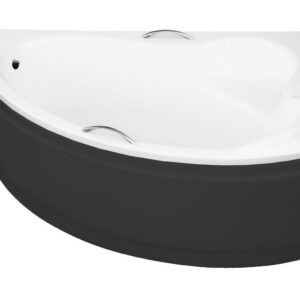 Besco Krycí panel k asymetrické vaně Ada Black P 140x90 (160x100)