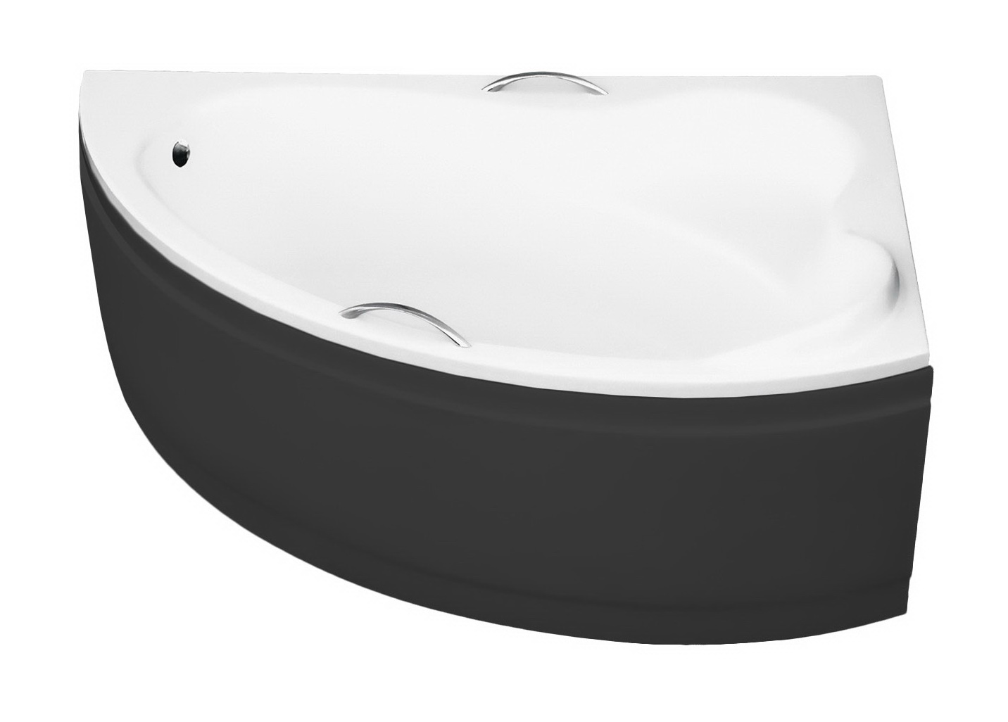 Besco Krycí panel k asymetrické vaně Ada Black P 140x90 (160x100)