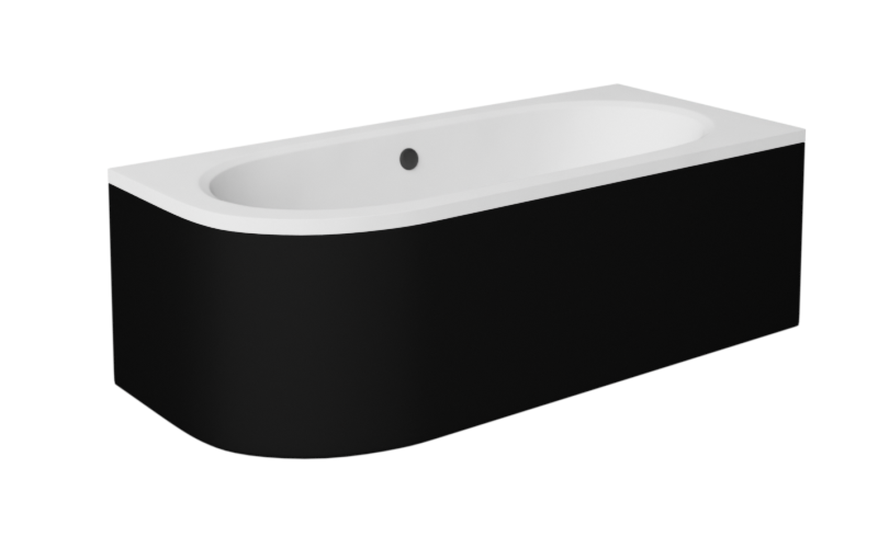 Besco Krycí panel k asymetrické vaně Avita Black P 150x75 (160x75