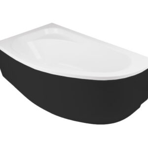Besco Krycí panel k asymetrické vaně Cornea Black P 140x80 (150x100)