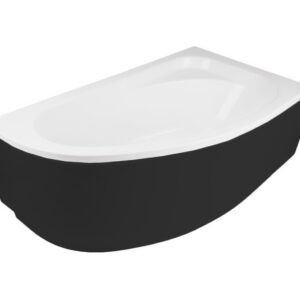 Besco Krycí panel k asymetrické vaně Cornea Black P 140x80 (150x100)