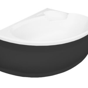 Besco Krycí panel k asymetrické vaně Finezja Nova Black P 140x95 (155x95
